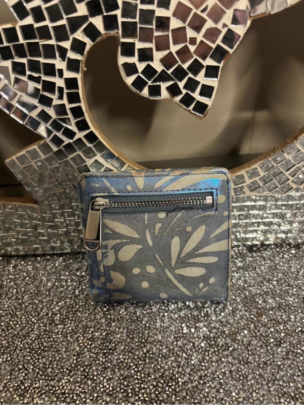 💕Brahmin‎ Blue Floral Leather Wallet